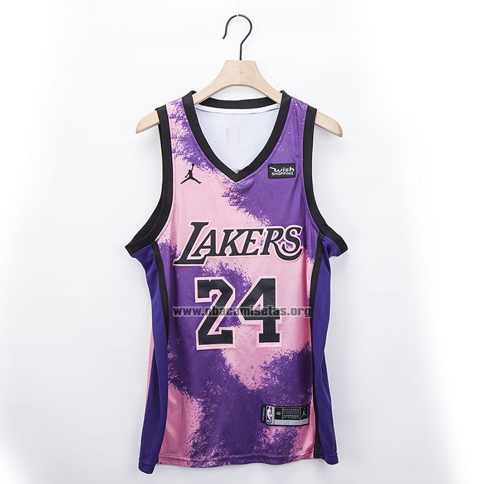 Camiseta Los Angeles Lakers Kobe Bryant NO 24 Fashion Royalty Violeta